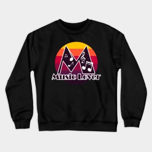 Music Lover Text Design Crewneck Sweatshirt